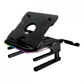 Podstawa Portus X2 pod notebook, z regulacją kąta, czarny, tworzywo + metal, 10 Kg nośność, SureFire, RGB