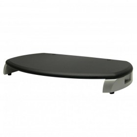 Podstawa pod monitor, miejsce na klawiaturę, czarny, drewno-plastyk, 40 kg nośność, ergo