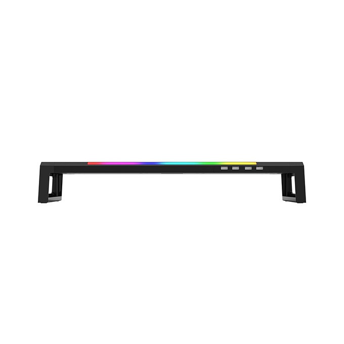 Podstawa pod monitor, DZ-01, 4x USB Hub 2.0, czarny, plastikowy, 20 kg nośność, Marvo, podświetlenie rainbow