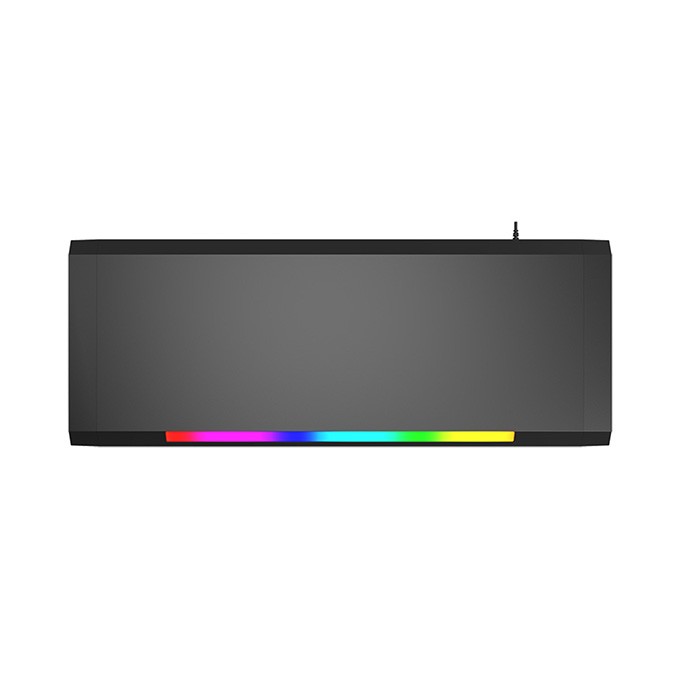 Podstawa pod monitor, DZ-01, 4x USB Hub 2.0, czarny, plastikowy, 20 kg nośność, Marvo, podświetlenie rainbow