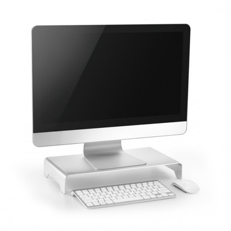 Podstawa pod monitor, nowoczesny minimalistyczny design, srebrny, aluminium, 10 kg nośność, Powerton, ergo Podstawa pod monitor, nowoczesny minimalistyczny design, srebrny, aluminium, 10 kg nośność, Powerton, ergo