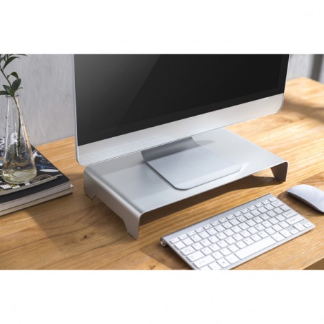 Podstawa pod monitor, nowoczesny minimalistyczny design, srebrny, aluminium, 10 kg nośność, Powerton, ergo Podstawa pod monitor, nowoczesny minimalistyczny design, srebrny, aluminium, 10 kg nośność, Powerton, ergo