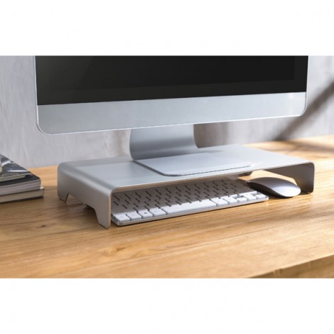 Podstawa pod monitor, nowoczesny minimalistyczny design, srebrny, aluminium, 10 kg nośność, Powerton, ergo Podstawa pod monitor, nowoczesny minimalistyczny design, srebrny, aluminium, 10 kg nośność, Powerton, ergo
