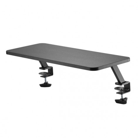 Podstawa pod monitor, mocowana do blatu biurka, czarny, metal / płyta mdf, 20 kg nośność, Powerton, ergo Podstawa pod monitor, mocowana do blatu biurka, czarny, metal / płyta mdf, 20 kg nośność, Powerton, ergo