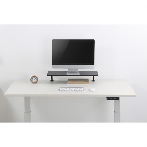 Podstawa pod monitor, mocowana do blatu biurka, czarny, metal / płyta mdf, 20 kg nośność, Powerton, ergo Podstawa pod monitor, mocowana do blatu biurka, czarny, metal / płyta mdf, 20 kg nośność, Powerton, ergo