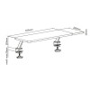 Podstawa pod monitor, mocowana do blatu biurka, czarny, metal / płyta mdf, 20 kg nośność, Powerton, ergo Podstawa pod monitor, mocowana do blatu biurka, czarny, metal / płyta mdf, 20 kg nośność, Powerton, ergo
