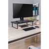 Podstawa pod monitor, łatwy montaż, miejsce na klawiaturę, czarny, metal / płyta mdf, 20 kg nośność, Powerton, Podstawa pod monitor, łatwy montaż, miejsce na klawiaturę, czarny, metal / płyta mdf, 20 kg nośność, Powerton,