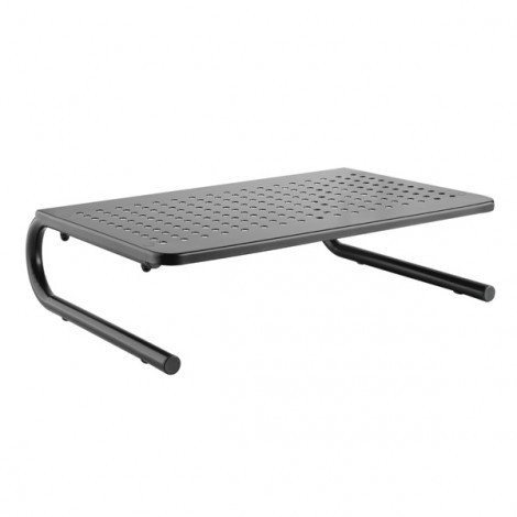 Podstawa pod monitor, miejsce na klawiaturę, czarny, metal/ tworzywo, 20 kg nośność, Powerton, ergo Podstawa pod monitor, miejsce na klawiaturę, czarny, metal/ tworzywo, 20 kg nośność, Powerton, ergo