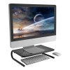 Podstawa pod monitor, miejsce na klawiaturę, czarny, metal/ tworzywo, 20 kg nośność, Powerton, ergo Podstawa pod monitor, miejsce na klawiaturę, czarny, metal/ tworzywo, 20 kg nośność, Powerton, ergo