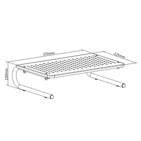 Podstawa pod monitor, miejsce na klawiaturę, czarny, metal/ tworzywo, 20 kg nośność, Powerton, ergo Podstawa pod monitor, miejsce na klawiaturę, czarny, metal/ tworzywo, 20 kg nośność, Powerton, ergo