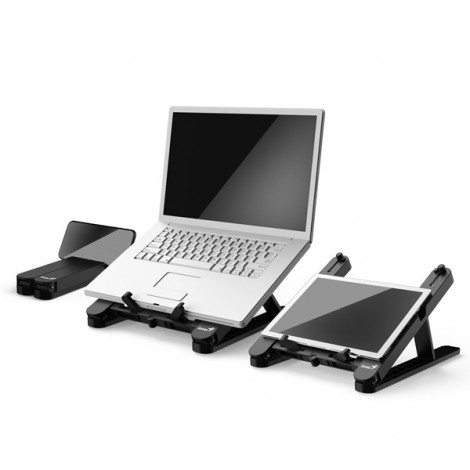 Podstawa pod notebook, G-Stand M200, z regulacją kąta, czarny, plastikowy, 10 Kg nośność, Genius Podstawa pod notebook, G-Stand M200, z regulacją kąta, czarny, plastikowy, 10 Kg nośność, Genius