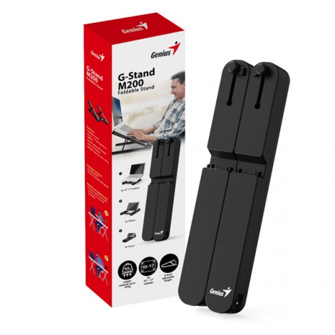 Podstawa pod notebook, G-Stand M200, z regulacją kąta, czarny, plastikowy, 10 Kg nośność, Genius Podstawa pod notebook, G-Stand M200, z regulacją kąta, czarny, plastikowy, 10 Kg nośność, Genius