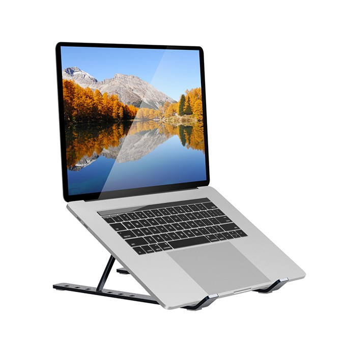 Podstawa pod notebook, G-Stand M250, z regulacją kąta, szary, aluminium, Genius