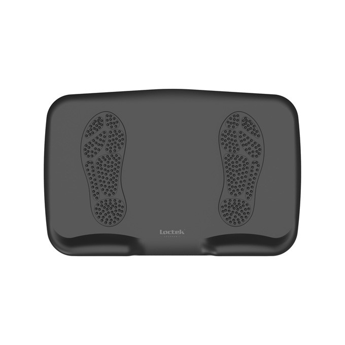 Podkładka, ergonomiczna pod nogi, do pracy na stojąco, z masażerem, antypoślizgowa, czarna, poliuretan, EOL