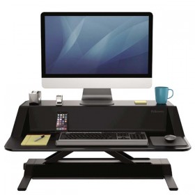 Stanowisko do pracy, Sit-Stand Lotus, czarna, plastik-metal, Fellowes, EOL