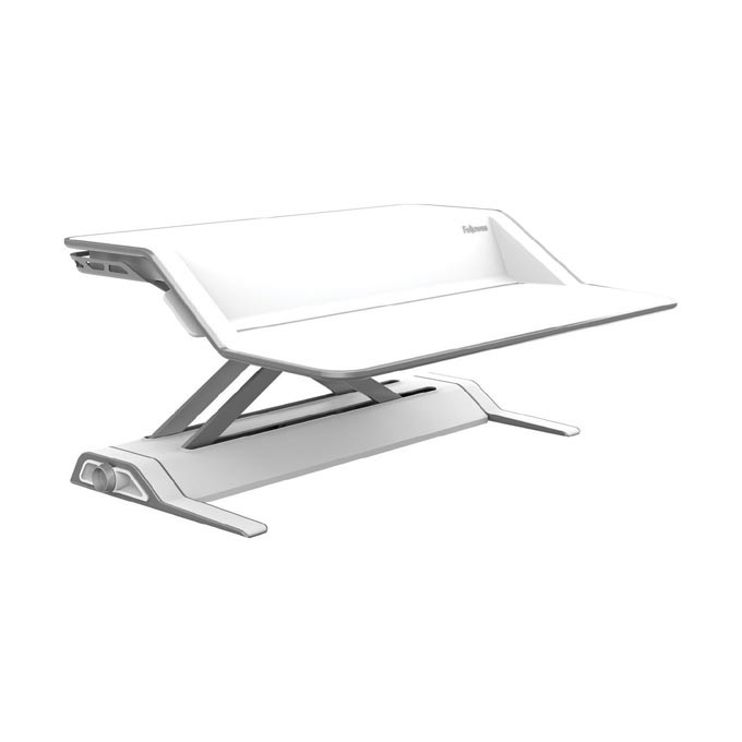 Stanowisko do pracy, Sit-Stand Lotus, biała, plastik-metal, Fellowes, EOL