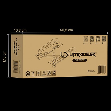 Ultradesk CRITTER stojak na obudowę komputerową, czarna Ultradesk CRITTER stojak na obudowę komputerową, czarna
