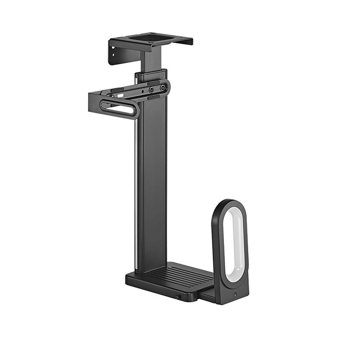 Ultradesk FLANK Uchwyt komputerowy pod blat biurka, RGB, czarna