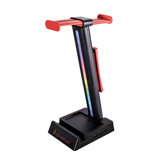 SureFire wielofunkcyjny stojak na słuchawki Vinson N2 Dual Balance RGB, złącze 3,5 mm, czarny, tworzywo ABS, 48847, 