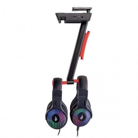 SureFire wielofunkcyjny stojak na słuchawki Vinson N2 Dual Balance RGB, złącze 3,5 mm, czarny, tworzywo ABS, 48847, 