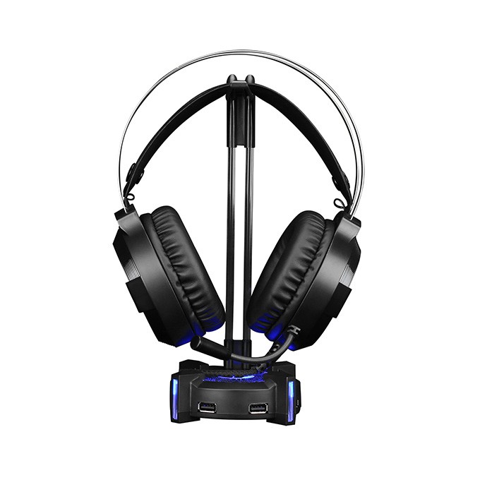 Marvo Podświetlany stojak na słuchawki HZ-04, 4x USB 3.0 HUB, czarny