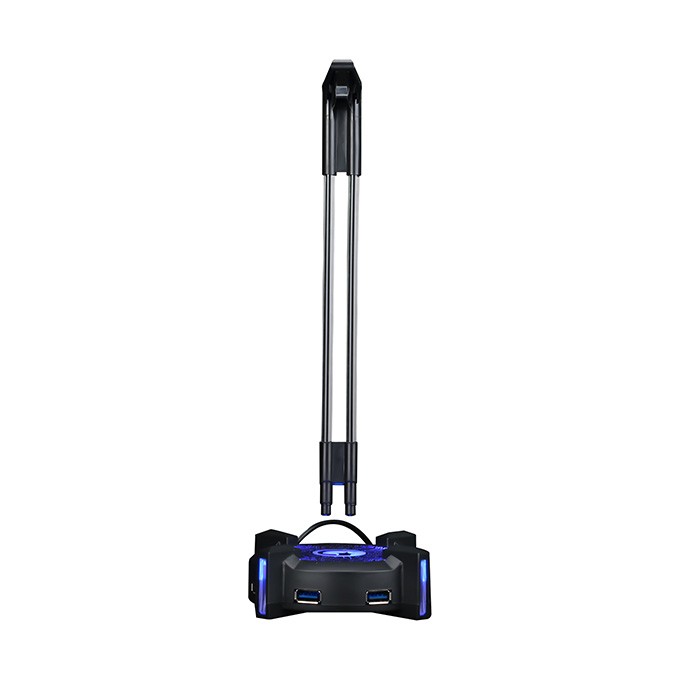 Marvo Podświetlany stojak na słuchawki HZ-04, 4x USB 3.0 HUB, czarny