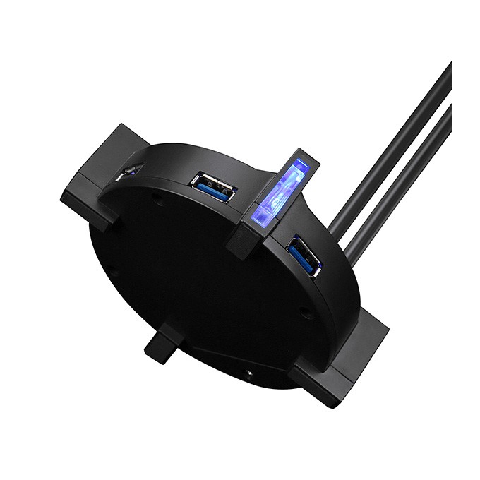 Marvo Podświetlany stojak na słuchawki HZ-04, 4x USB 3.0 HUB, czarny