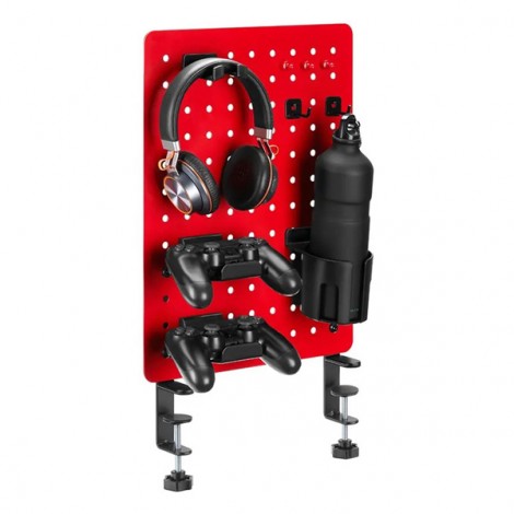Powerton Pegboard zacisk do montażu pod biurkiem, czerwony, do gry Powerton Pegboard zacisk do montażu pod biurkiem, czerwony, do gry
