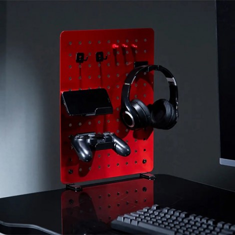 Powerton Pegboard zacisk do montażu pod biurkiem, czerwony, do gry Powerton Pegboard zacisk do montażu pod biurkiem, czerwony, do gry