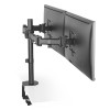 Regulowany uchwyt ULTRADESK SKELETON Double na 2 monitory, 16KG, mocowanie na zacisk, 17"-30", 75x75/100x100, czarny Regulowany uchwyt ULTRADESK SKELETON Double na 2 monitory, 16KG, mocowanie na zacisk, 17"-30", 75x75/100x100, czarny