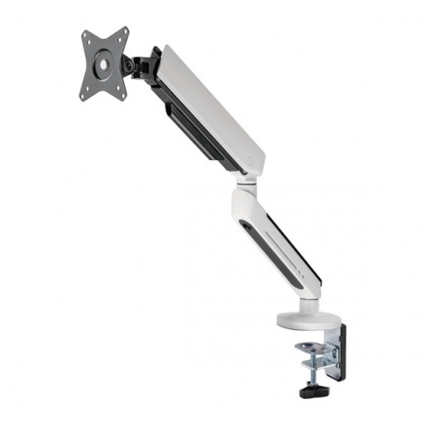Regulowany uchwyt ULTRADESK OFFSHOOT Single na monitor, 9KG, mocowanie na zacisk, 17"-32", 75x75/100x100, biały Regulowany uchwyt ULTRADESK OFFSHOOT Single na monitor, 9KG, mocowanie na zacisk, 17"-32", 75x75/100x100, biały