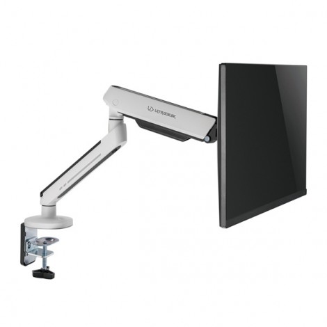 Regulowany uchwyt ULTRADESK OFFSHOOT Single na monitor, 9KG, mocowanie na zacisk, 17"-32", 75x75/100x100, biały Regulowany uchwyt ULTRADESK OFFSHOOT Single na monitor, 9KG, mocowanie na zacisk, 17"-32", 75x75/100x100, biały