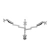 Regulowany uchwyt na 3 monitory, 2-9KG, mocowanie na zacisk, 17"-30", USB HUB, 75x75/100x100, szary Regulowany uchwyt na 3 monitory, 2-9KG, mocowanie na zacisk, 17"-30", USB HUB, 75x75/100x100, szary