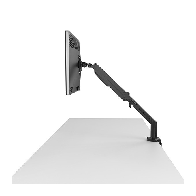 Regulowany uchwyt na monitor, 3-12KG, mocowanie na zacisk, 17"-36", 75x75/100x100, czarny