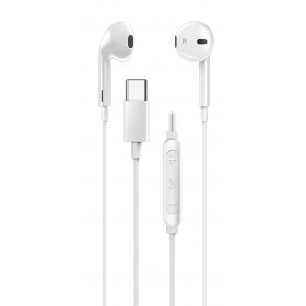 Genius HS-M365, słuchawki z mikrofonem, biała, 2.0, douszne, USB Type-C