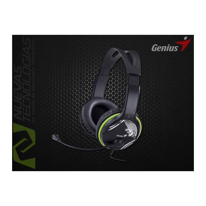 Genius HS-400A, słuchawki z mikrofonem, przewodowaczarna, 2x 3.5 mm jack