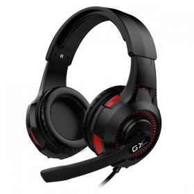 Genius HS-G600V, słuchawki z mikrofonem, przewodowaczarna, 2.0, słuchawki, 40 mm przetworniki typ 2x 3.5 mm jack + USB