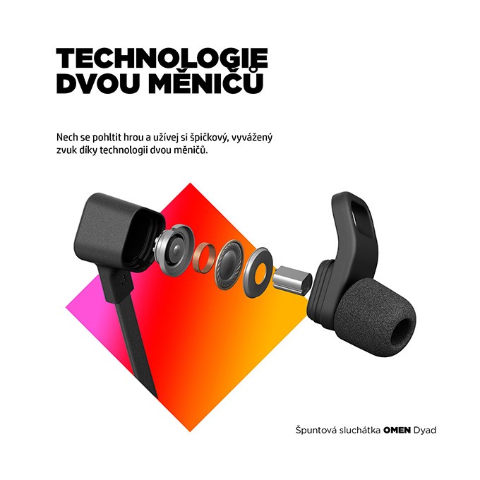 HP OMEN Dyad, słuchawki z mikrofonem, przewodowaczarna, douszne typ 3.5 mm jack