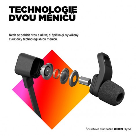 HP OMEN Dyad, słuchawki z mikrofonem, przewodowaczarna, douszne typ 3.5 mm jack