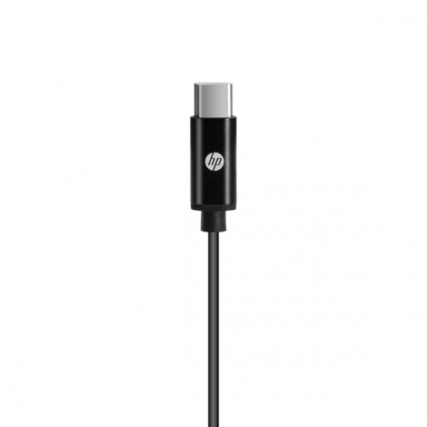 HP DHH-1127, słuchawki z mikrofonem, przewodowaczarna, USB-C