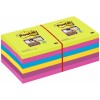 Karteczki samoprzylepne POST-IT® Super Sticky (654 -12SSUC), 76x76mm, 1x90 kart., neonowe