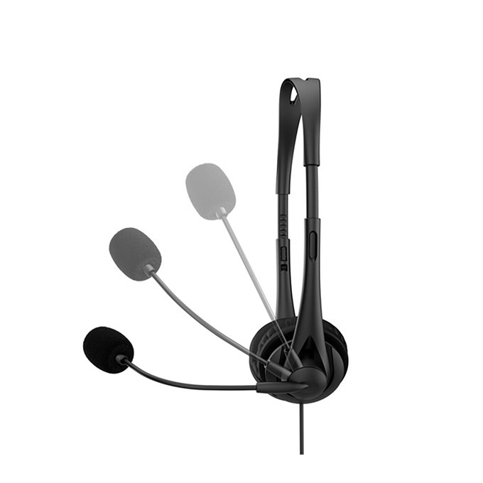 HP G2, słuchawki z mikrofonem, przewodowaczarna, klasyczna typ USB