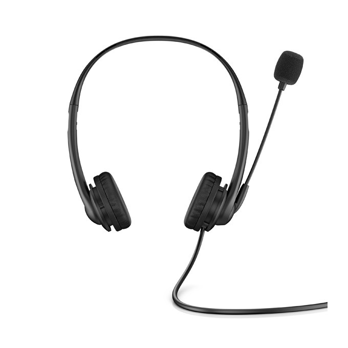 HP G2, słuchawki z mikrofonem, przewodowaczarna, klasyczna typ USB