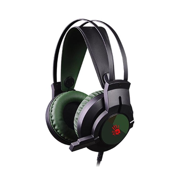 A4Tech Bloody J437, słuchawki z mikrofonem, przewodowazielona, 7.1 (virtual), słuchawki, podświetlane typ USB