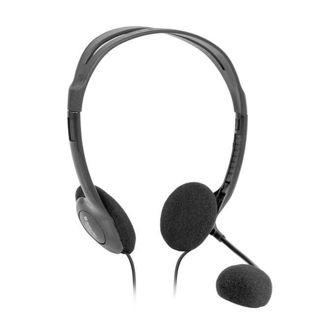 Defender Aura HN-102, słuchawki z mikrofonem, przewodowaczarna, otwarta, 2x 3.5 mm jack