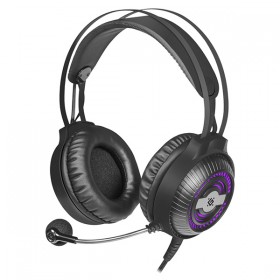 Defender Stellar Pro, Gaming Headset, słuchawki z mikrofonem, przewodowaczarna, 7.1 (virtual), 50 mm przetworniki typ 