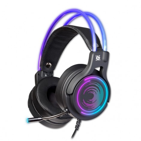 Defender Cosmo Pro RGB, Gaming Headset, słuchawki z mikrofonem, przewodowaczarna, 7.1 (virtual), 50 mm przetworniki typ Defender Cosmo Pro RGB, Gaming Headset, słuchawki z mikrofonem, przewodowaczarna, 7.1 (virtual), 50 mm przetworniki typ