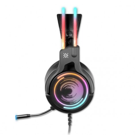 Defender Cosmo Pro RGB, Gaming Headset, słuchawki z mikrofonem, przewodowaczarna, 7.1 (virtual), 50 mm przetworniki typ Defender Cosmo Pro RGB, Gaming Headset, słuchawki z mikrofonem, przewodowaczarna, 7.1 (virtual), 50 mm przetworniki typ