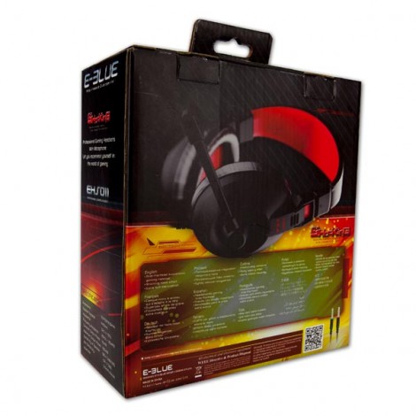 E-blue Conqueror I., słuchawki z mikrofonem, przewodowaczarna, 2x 3.5 mm jack