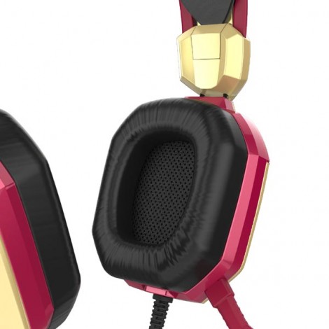 E-blue IRON MAN EHS908, Gaming Headset, słuchawki z mikrofonem, przewodowaczerwona, 2x 3.5 mm jack + USB E-blue IRON MAN EHS908, Gaming Headset, słuchawki z mikrofonem, przewodowaczerwona, 2x 3.5 mm jack + USB